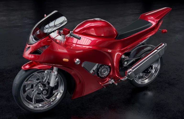 Czerwony motocykl